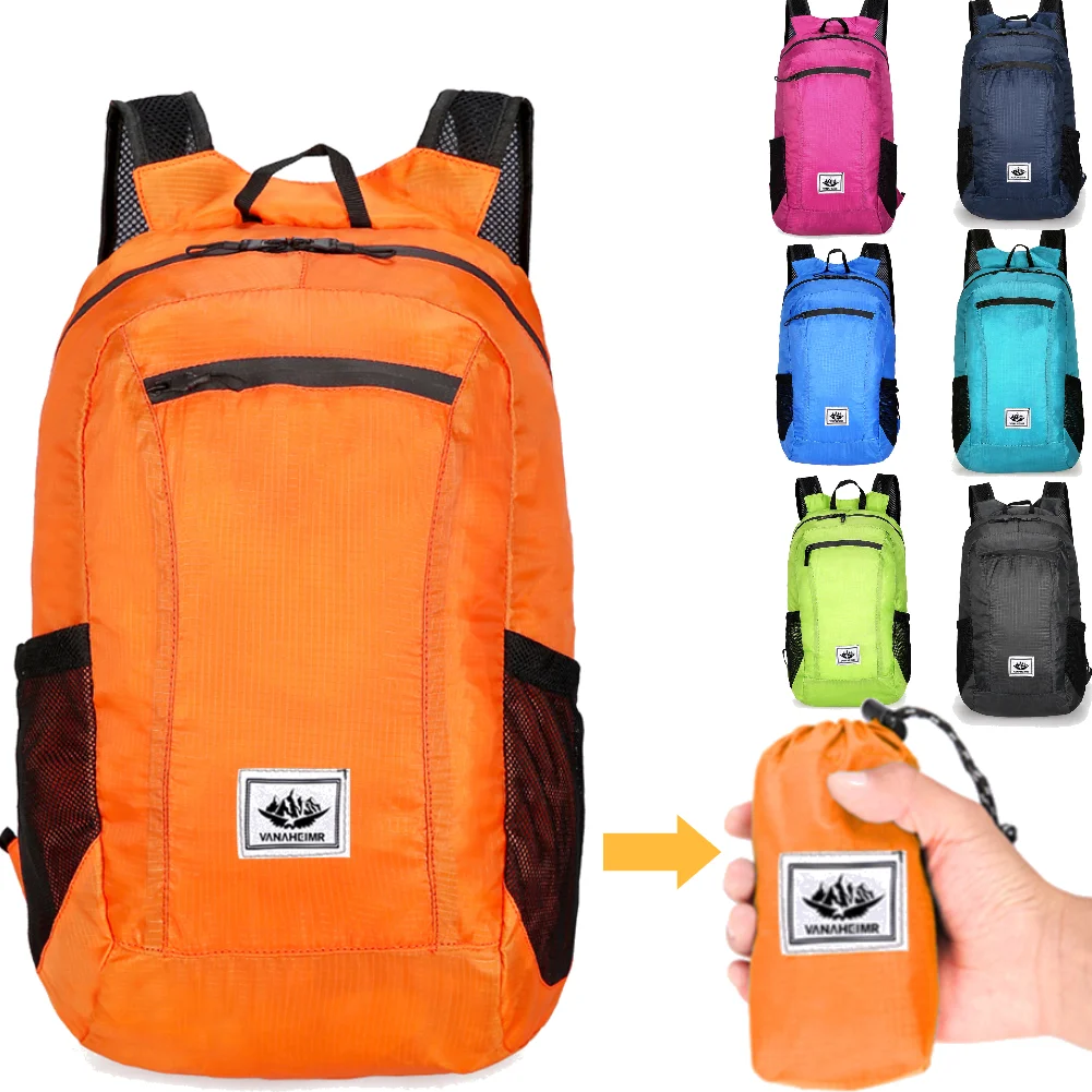 20L Portable Foldable Backpack Waterproof Mountaineering Bag Ultralight Outdoor Climbing Cycling Bag Knapsack Hiking Daypack