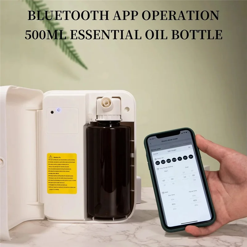 AB43-Professional Aroma Diffuser Bluetooth Essential Oil Diffuser 1500M³ Room Fragrance Diffuser Electric Smell For Home(US)