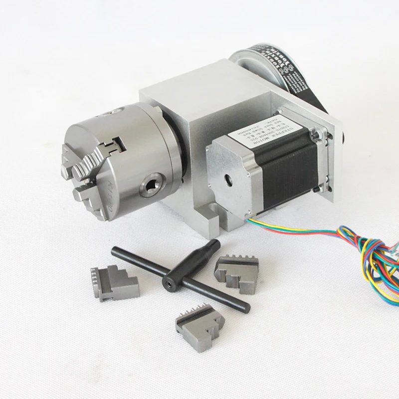 K5M-6-80A 3-Jaws Chuck 80mm Hollow Shaft Essential CNC Router Machine Tool Gearbox Motor Core Components 4th Axis Dividing Head