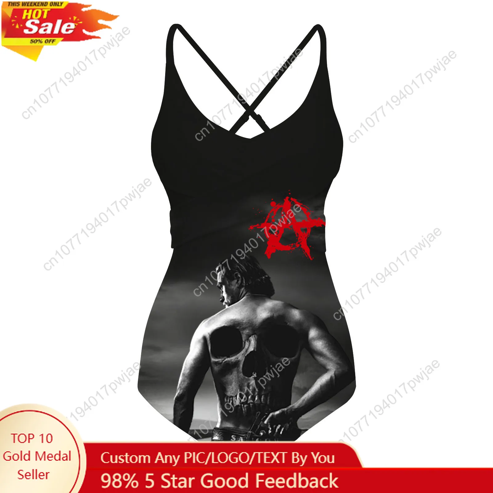 

Sons Of Anarchy SOA Swimsuit Womens Sling Swimsuits Sexy Swimwear Pool Party Beach Bikini Summer Holiday Customize Bathing Suits