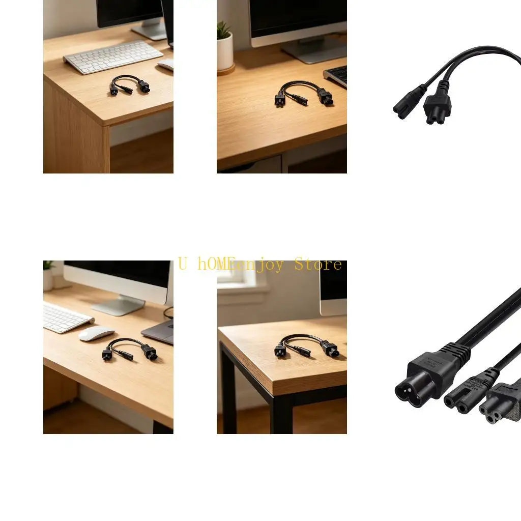 B0KF High Current Male to C5 C7 Female Charging Cable Power Supply Cord for Home