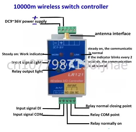 Remote Relay Output PLC Transceiver Wireless Transmitter and Receiver Module