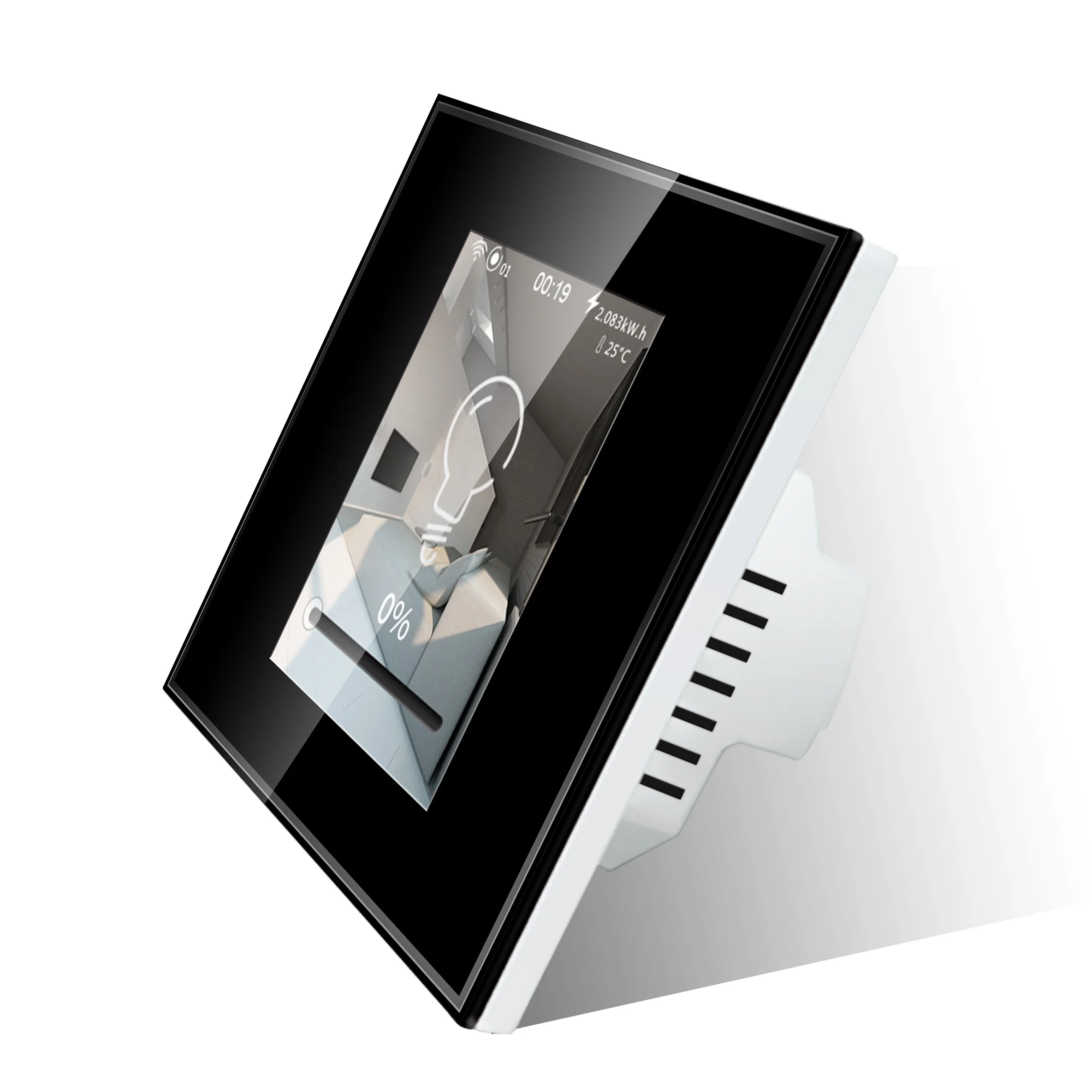Lanbon Smart Home System Newest Design LCD Display Smart Dimmer Switch Wifi Mesh Remote Control Switch Tuya Homekit