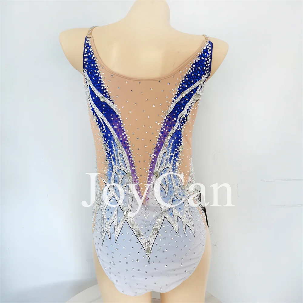 JoyCan-ثياب جمباز سبانديكس أنيقة للنساء والفتيات ، أزرق ، ملابس رقص للمنافسة