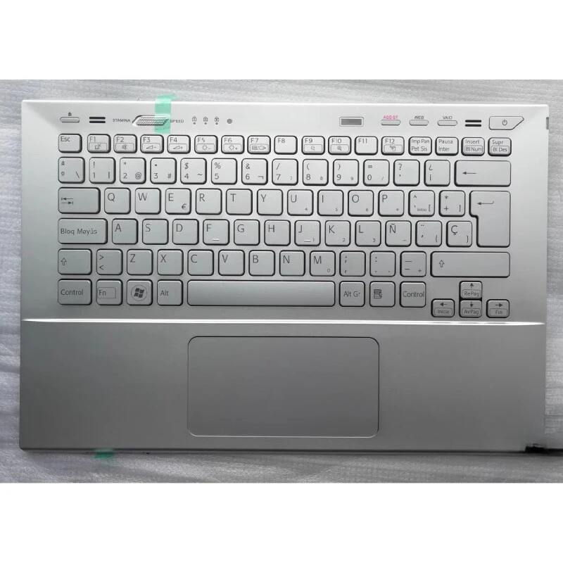 

H Palmrest SP Backlit Keyboard Touchpad Silver for Sony VAIO SVS131 SVS13