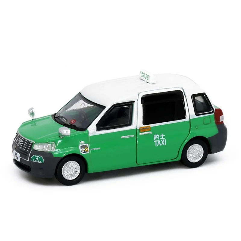 Tiny 1:64 Comfort Hybrid Taxi Green NO.10 Alloy Simulation Model Car