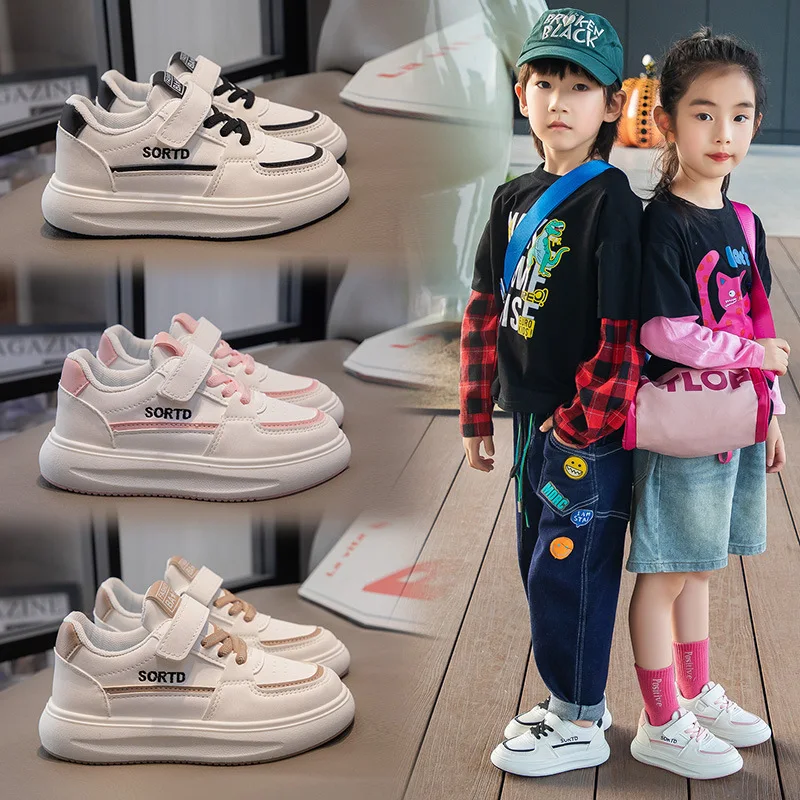 

Fashion Girls Children White Shoes Breathable Spring & Summer Sports Casual Soft-Soled Kids Sneakers Size 26-37