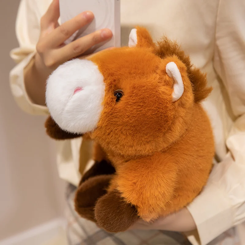 Serie de juguetes de peluche de animales acanalados suaves de 35cm, Capybaras, Koalas, perezoso, Panda, caballos, almohada suave, decoración cómoda para regalo de cumpleaños para niñas