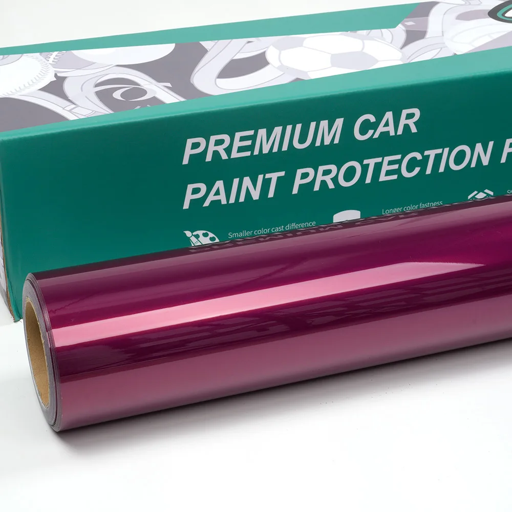 Wholesale 1.52M*17M Car Wrap Vinyl Films Car Body Decoration Wrapping Film PET Glass Tower Red Car Wrap Vinyl PVC Stickers