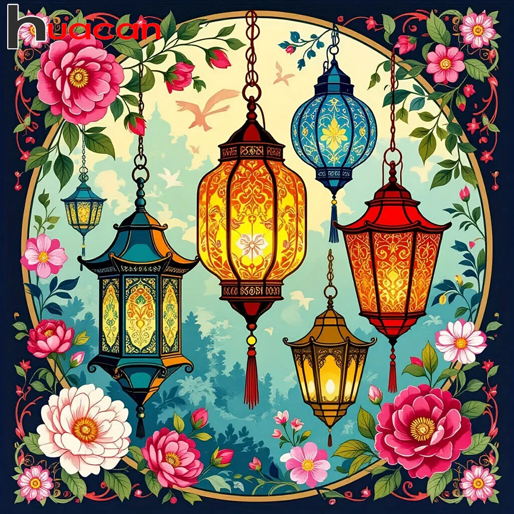 Huacan Diamond Painting Flower 5D DIY Embroidery Full Square Round Diamond Rhinestone Pictures Handmade Gift