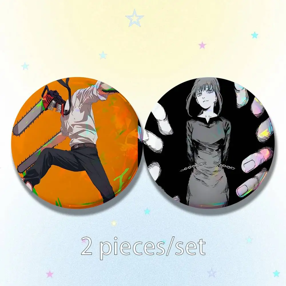 A-Anime M-Makima 25/32/44/58/75mm Badges Button Round Creative Pin Brooch Badge Bag Decor Accessories