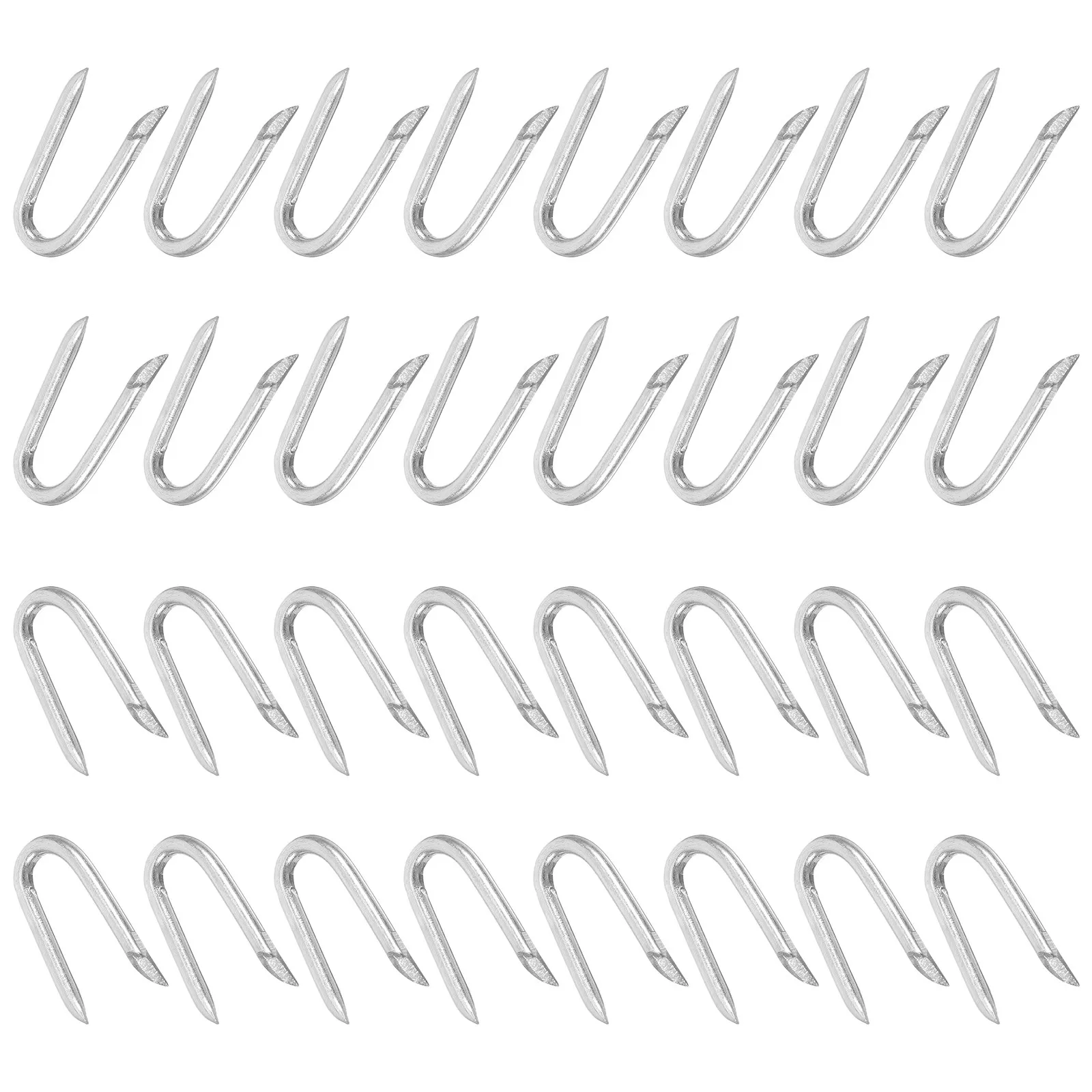 

200 шт. U-образные скобы для проволочной сетки, металлические гвозди для забора, для крепления к дереву, сетке, для надежной установки на улице, для фермы и сада