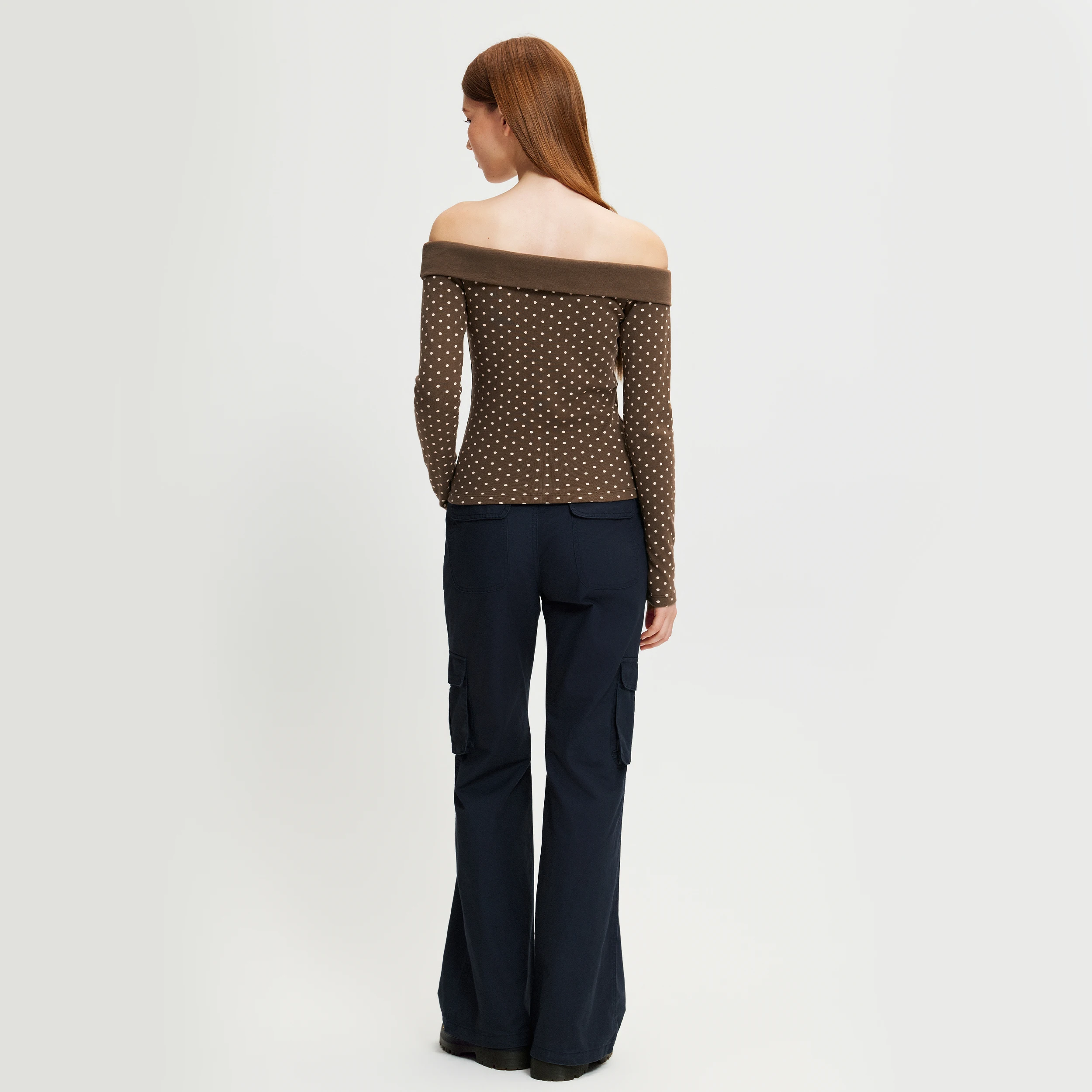 YESCCI Wide Pants 100% Cotton Washed Soft Lightweight Breathable Flare Cargo Pants Autumn Multi‑Pocket Woman Trousers S56441345