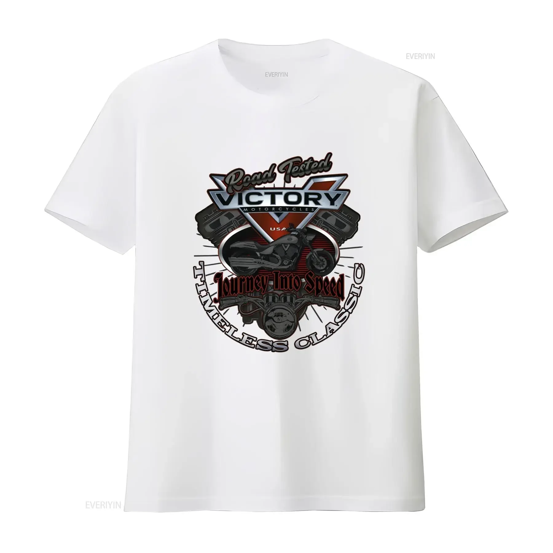 Victory Motorcycles Softstyle T Shirt vintage Washed Stylish graphic homme Breathable Top For Everyday Wear Slightly Soft image 4