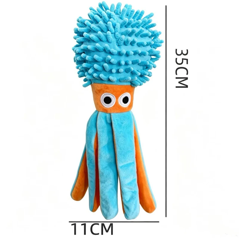 Dog Squeaky Toys Octopus Shell Puzzle Pet Toy Bite Resistant Interactive Voice Octopus Pet Dog Teeth Cleaning Chew Toy