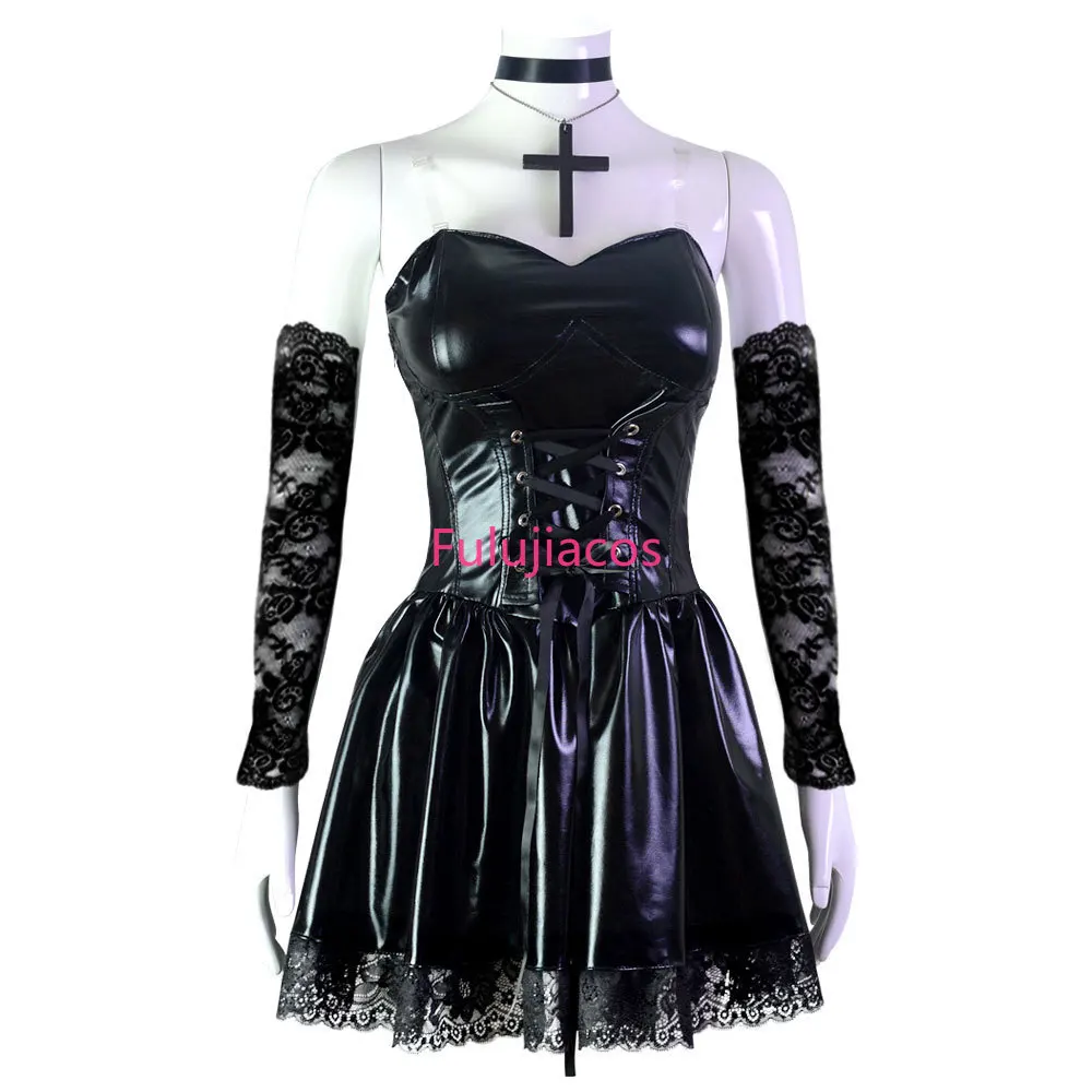 

Misa Cosplay Costume Misa Imitation Leather Sexy Dress