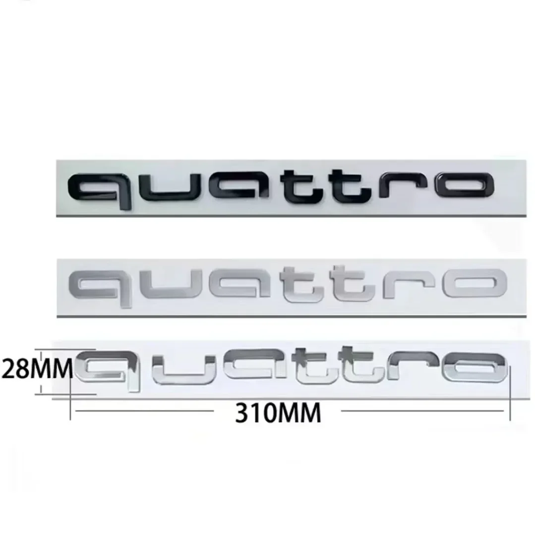 ABS سيارة الجبهة مصبغة شعار خارجي السيارات الجسم ملصق السيارات QUATTRO شعار اكسسوارات لأودي S A3 A4 B8 8P 8V A6 C7 A5 Q5 B7