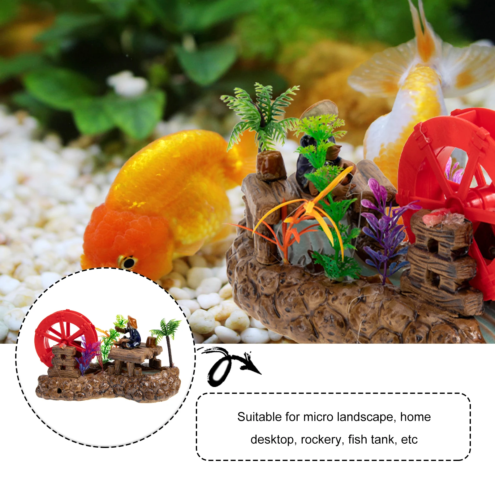 

Ceramic Miniature Windmill Fisherman Rockery Bonsai Ornament Garden Outdoor Decoration Fish Tank Adornment Mini Bonsai Decor