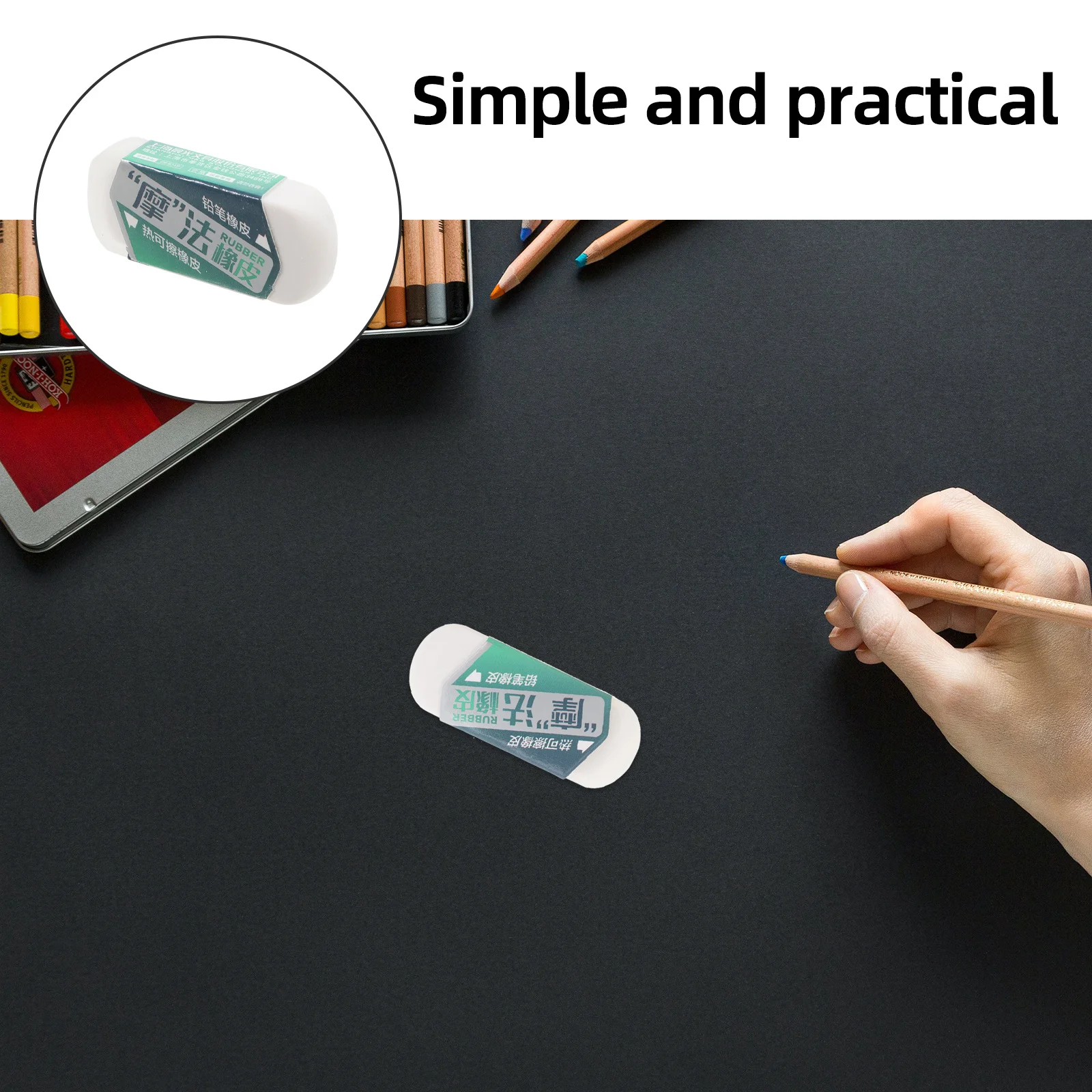 

6Pcs Double Sided White Erasers for Pencils Soft Art Erasers for Drawing Sketching Painting Artist Supplies Block Eraser