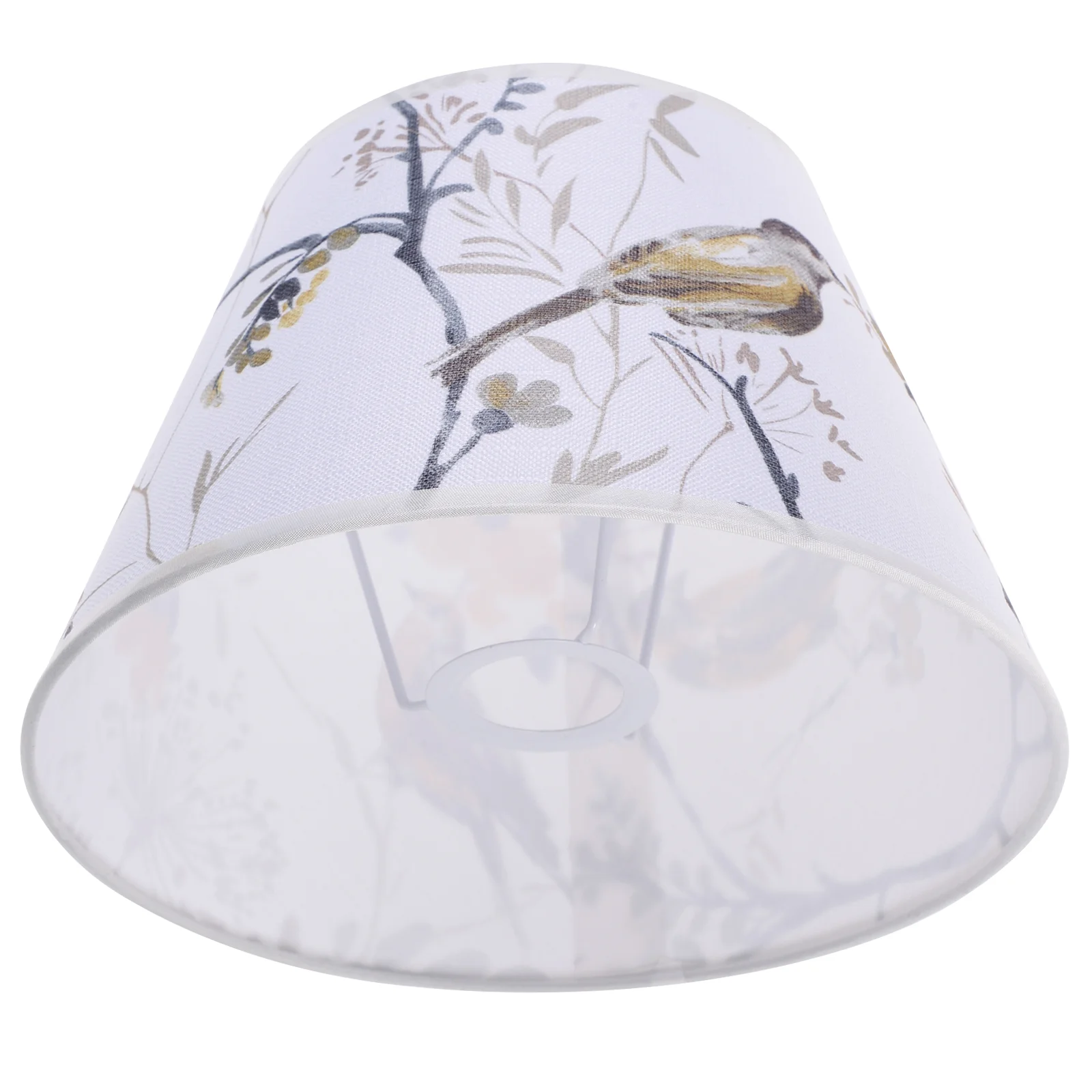 Flower and Bird Fabric Lampshade Decorative Table Decorate Replacement Metal Cloth Printed Shades Hanging