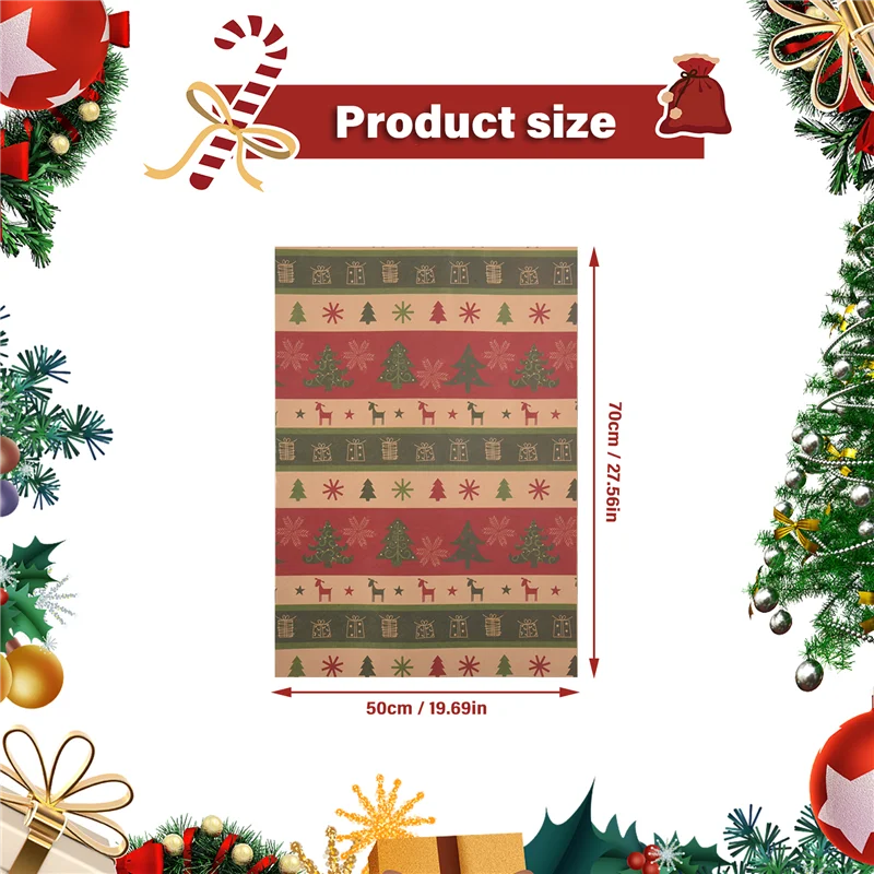 Upgraded 6 Pack Wrapping Paper Sheets,For Christmas Birthday Party Wrapping Paper Set Gift Wrap Papers