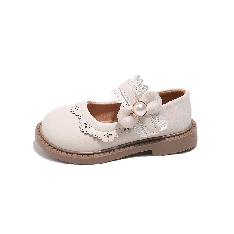 2024 Children Leather Shoes for Girls Autumn New Fashion Soft Bottom French Style Anti-slippery Chic Versatile Comfortable Shoes