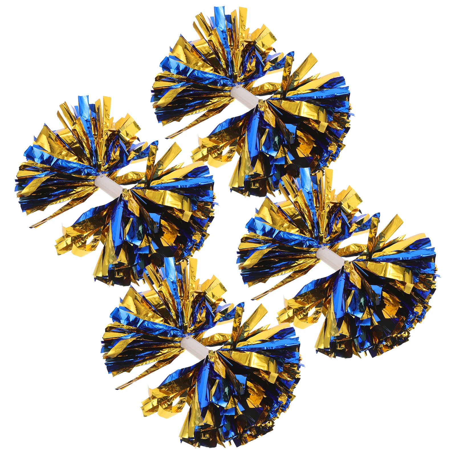 Pompones de porristas con mango metálico, agitador ligero, accesorios para equipo de baile para niñas y adultos, espíritu a granel, 4 Uds.