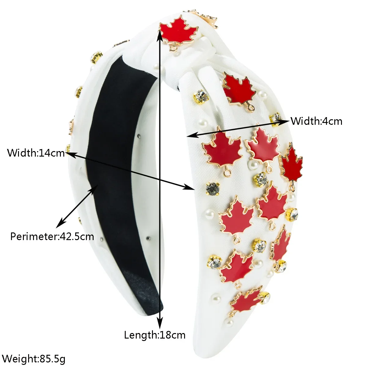 Thanksgiving Fashion Inlaid Rhinestone Alloy Maple Leaf Turkey Headband Trendy Party Hair Accessories