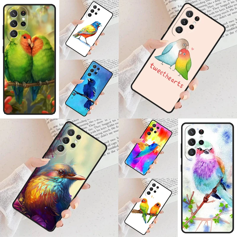 Colourful Bird Cell Phone Case for Samsung Galaxy S26 Ultra S25 S24 S23 S22 S21 S20 Note10 Cover