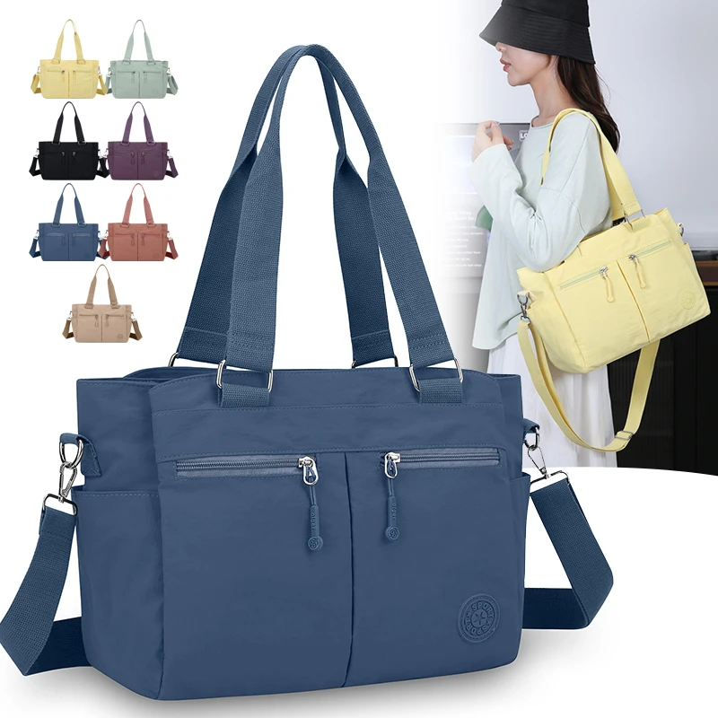 Damen-Shopper aus Oxford-Gewebe mit großer Kapazität, leichte, strapazierfähige Schultertasche, Handtasche für Freizeit, Arbeit, Pendeln und Reisen. – Detail 15