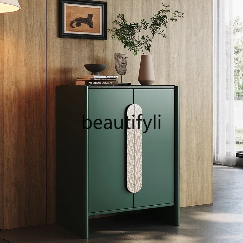 

X59Modern side cabinet living room natural marble chest cabinet storage entrance shoe cabinet