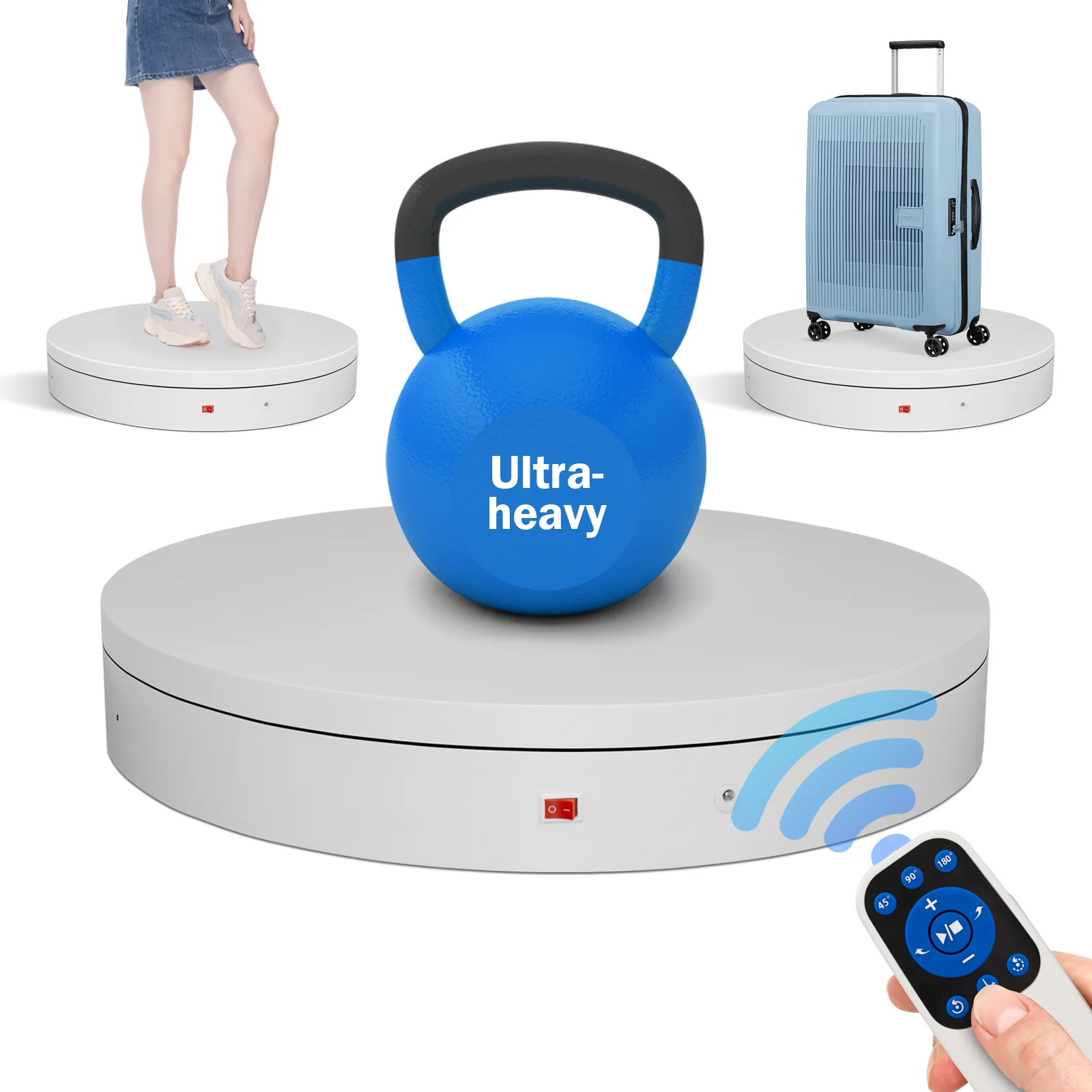 

MT400RL100JV6 Remote Motorized Turntable Rotating Display Stand Spinning Rotating Platform 360 photo booth lazy susan