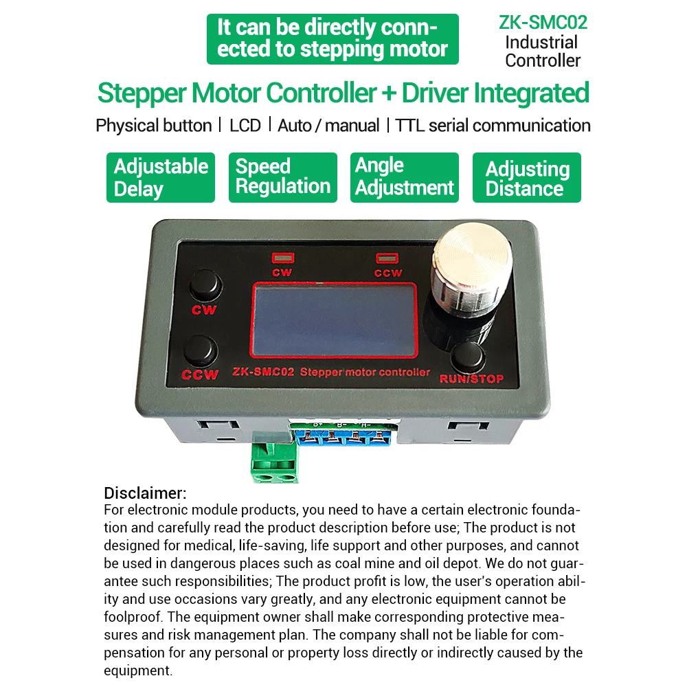 Stepper Motor Forward And Reverse Module Digital Display SMC02 Drive Integrated Control Board Pulse/Speed Control Module