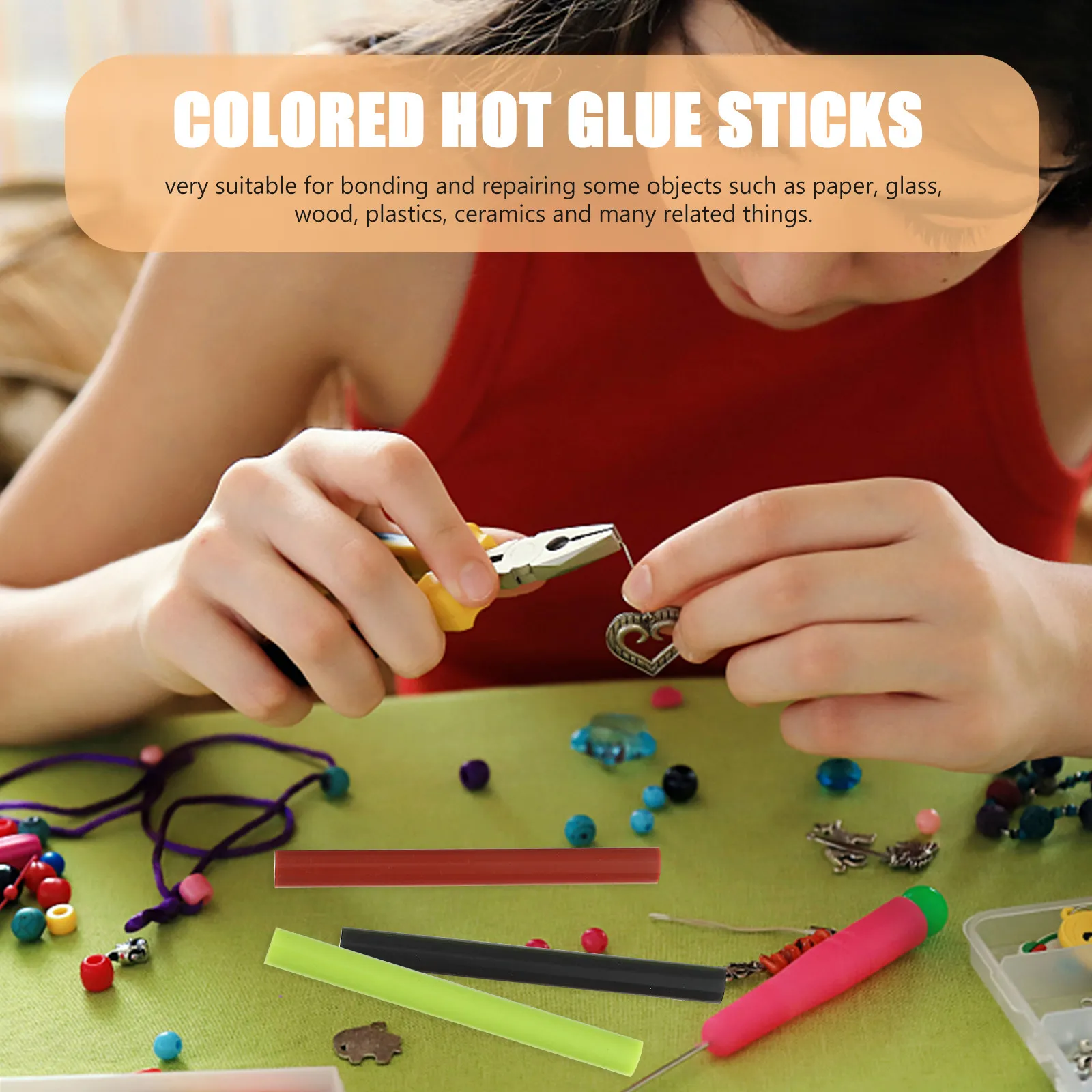 36Pcs Colored Hot Glue Sticks for DIY Crafts Heat Resistant Strong Adhesion Quick Melting Non-Toxic Craft Glue Stick for Paper