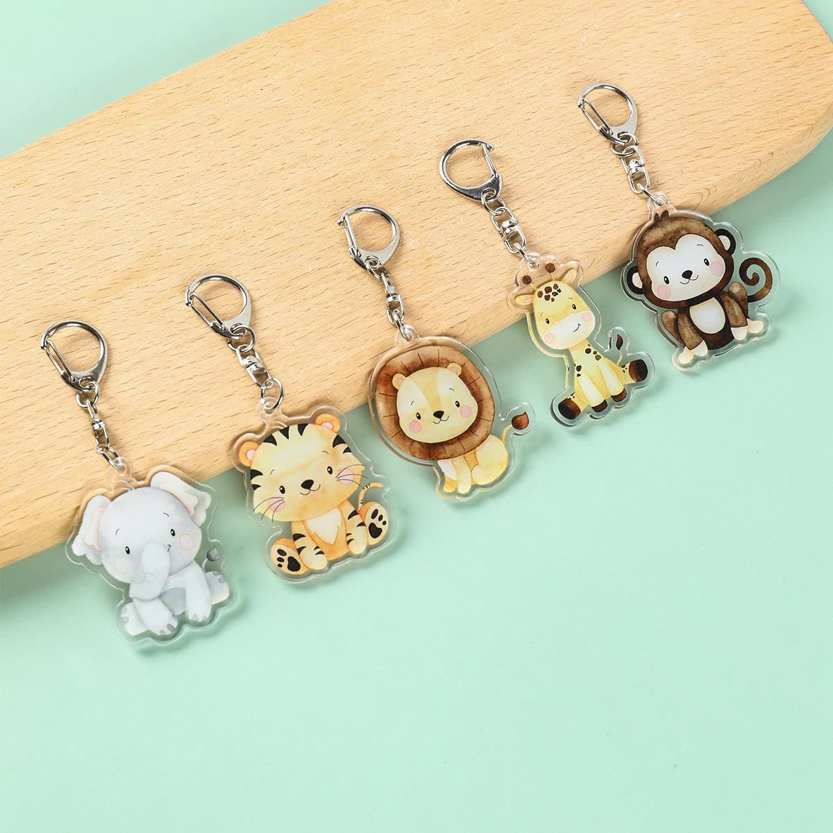 Breloki na przyjęcie z dżungli Safari Dekoracja urodzinowa Prezenty dla dzieci Baby Shower Jungle Wild One 1st Birthday Supplies