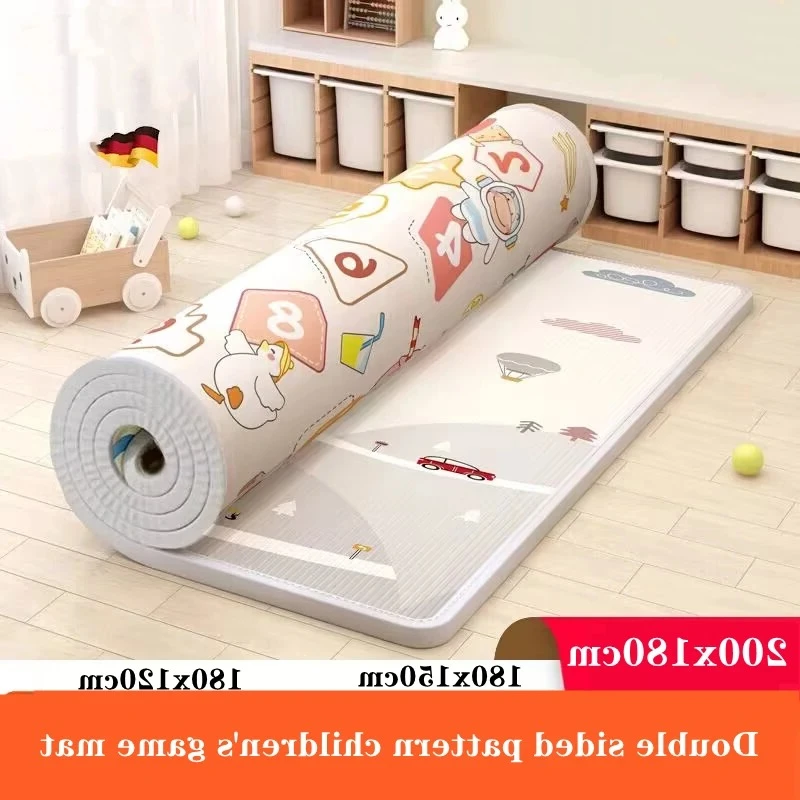 New 1CM EPE Crawling Play Mats Baby Activity Gym Folding Carpet Baby Game Mat for Children's Safety Mat Rug Non-toxic 200x180cm