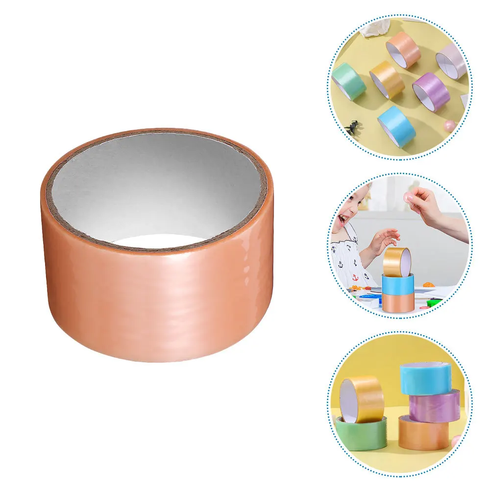 

6 Rolls Pearlized Sticky Ball Tape Bright Colored Self Adhesive for DIY Crafts Decorative Fun Creative Projects Roll Easy to Use