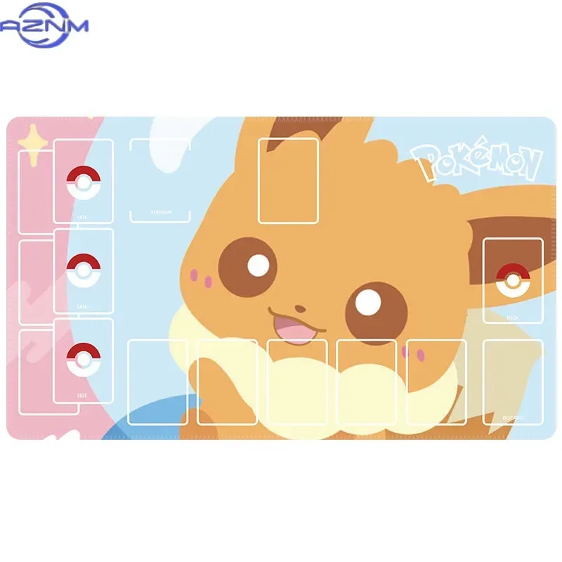 Pokemon Pikachu Self Made P Solo Dueling Card Pad DIY HD Custom Made Battle Table Mat Classics Anime Game Characters Toy Gift