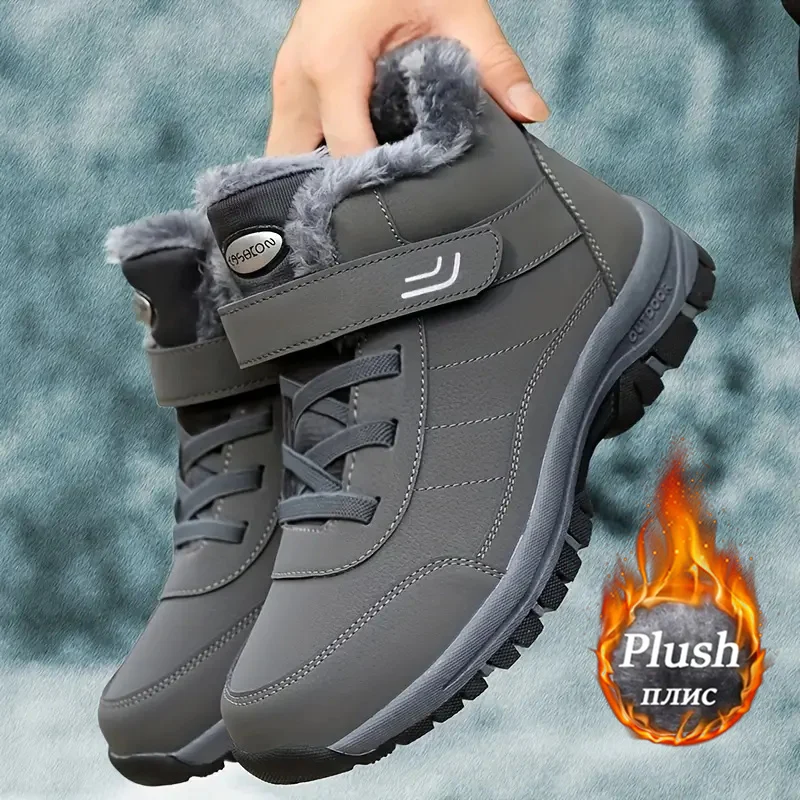 Women Winter Fleece Lined Snow Boots Adjustable Hook Loop Ankle Booties Non Slip Wear Resistant Outdoor Hiking Shoes Warm Cold Resistant Casual Walking Footwear 2026 New Arrival view 6