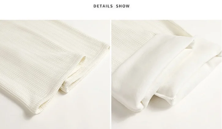 Damen Warme Dicke Weite Hosen Winter Plus Samt Kaschmir Freizeithosen Elastischer Bund Lange Damenhosen – Detail 4
