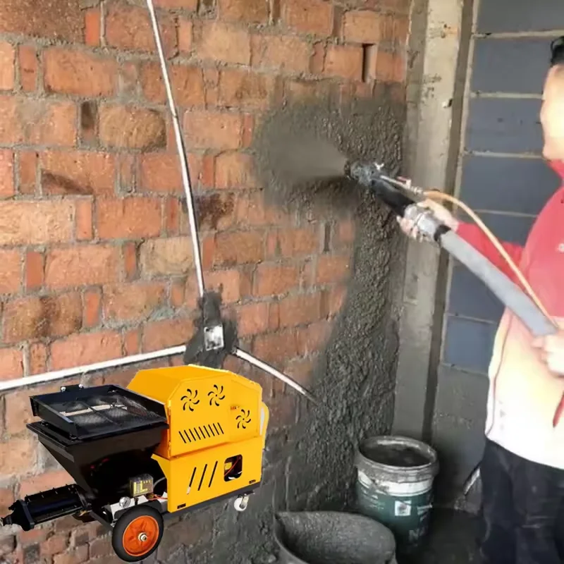 511 Mortar Cement Spraying 5.5KW Motor Wall Plaster Machine 38mm Mortar Spray Machine Pump Motor Core Components