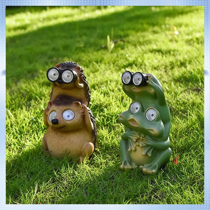 

AD-Солнечные украшения из смолы с животными, уличный двор, садовый декор, фигурки, украшение статуи