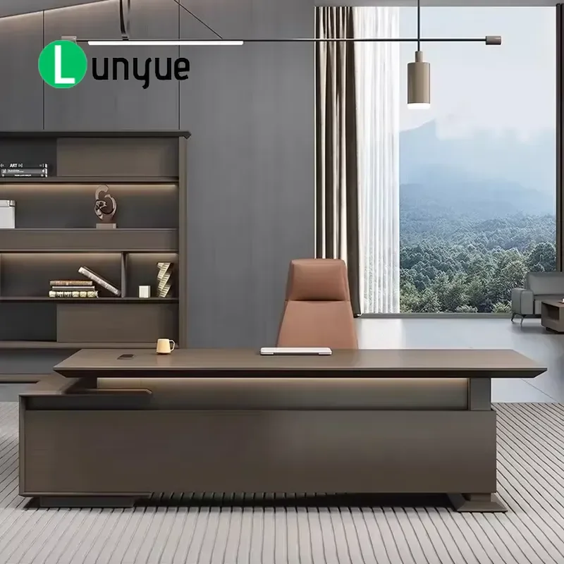 2.2M L Shaped LED Desk with Cable Management Modern Convertible Design Multifunctional Large Computer Table for Home Office