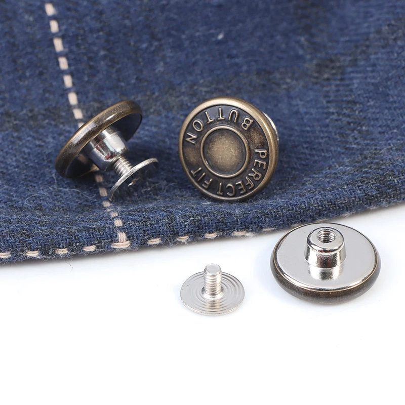 New Button Pins for Jeans Button Replacement for Pants Fashion DIY Button Pins