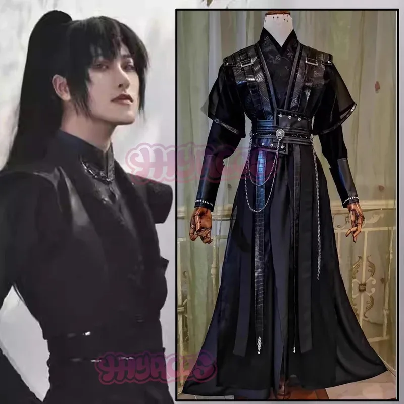 

Anime Mo Ran Cosplay He Xuan Cosplay Costume Tian Guan Ci Fu Chang Geng Mo Ran Costume Black Hanfu Women Men Mo Dao Zu Shi