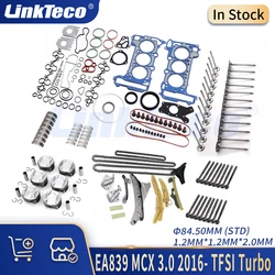 Engine Parts Piston Intake Exhaust Valves Timing Chain Kit Gasket Set Fits 3.0 L EA839 MCX DLZA DCBE For AUDI BENTLEY PORSCHE VW