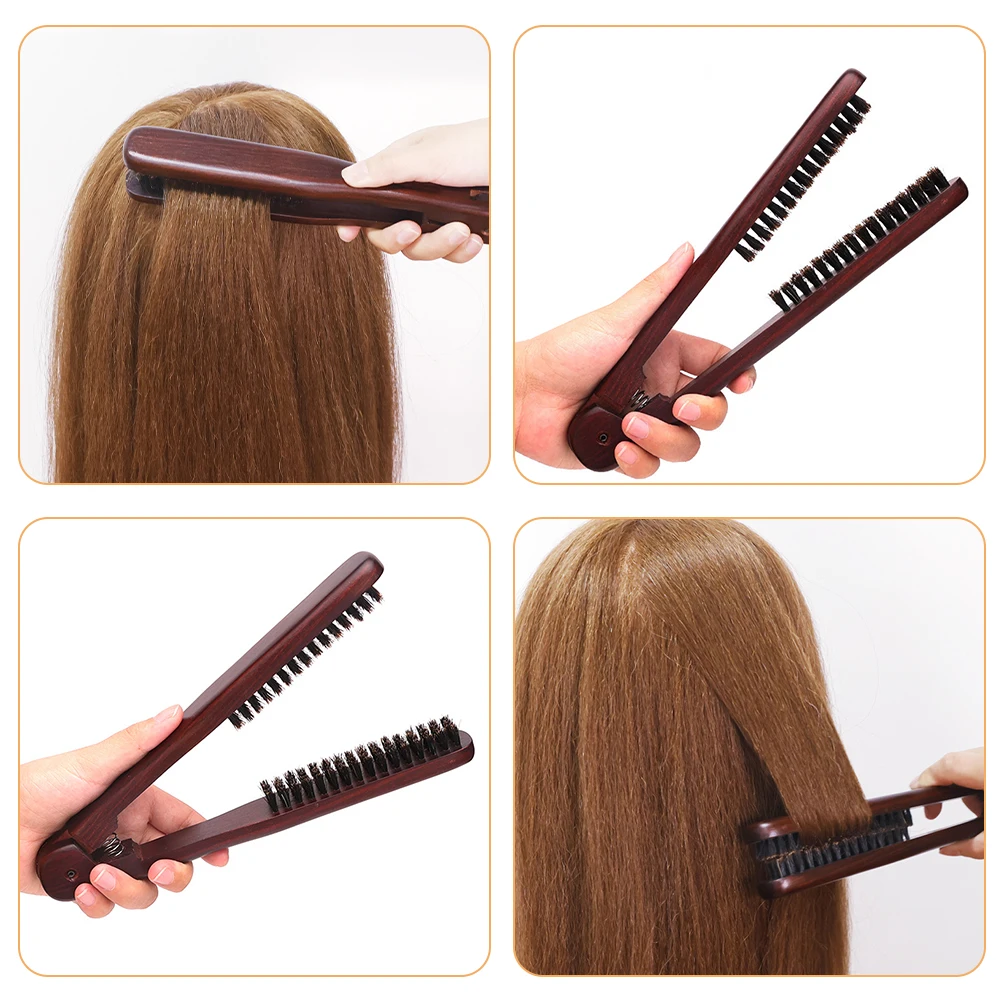 Escova Alisadora de Cabelo com Placas Duplas para Estilização Suave Design Portátil