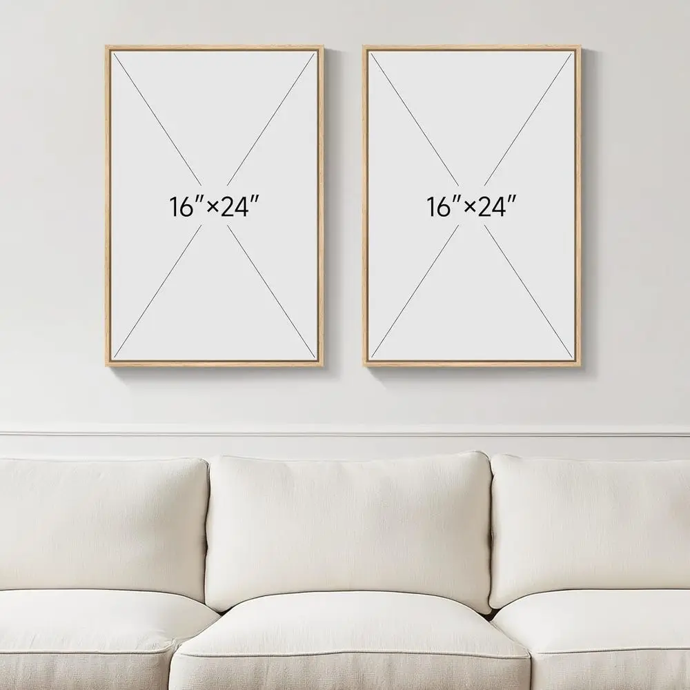 Duo de arte de pared cristiano minimalista, impresiones abstractas beige, 16x24, adecuado para el hogar, la oficina y los espacios de oración