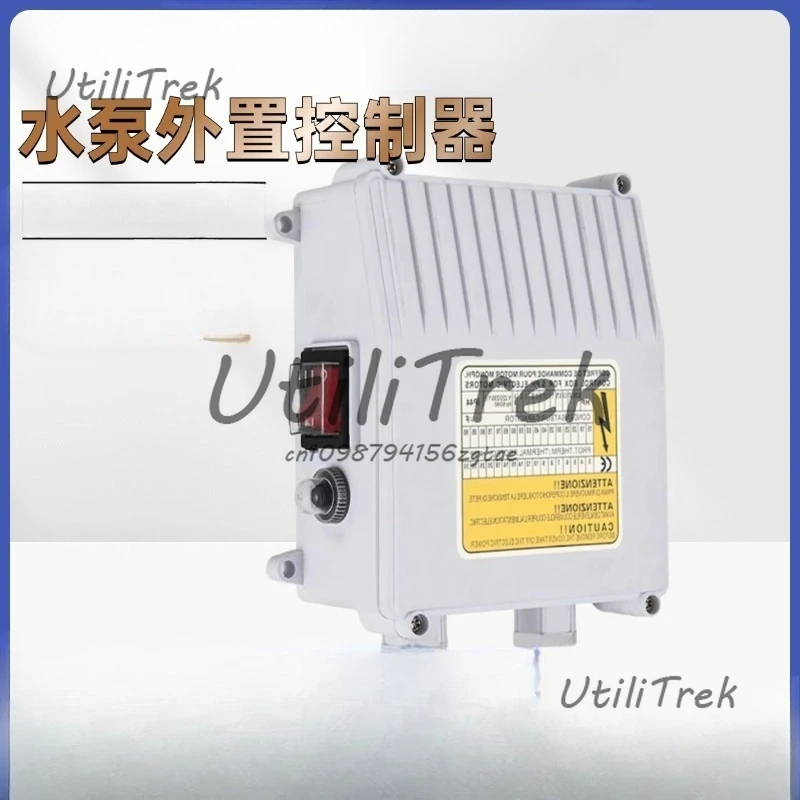 

Stainless steel deep well pump external control box 220v single-phase water pump capacitor switch box