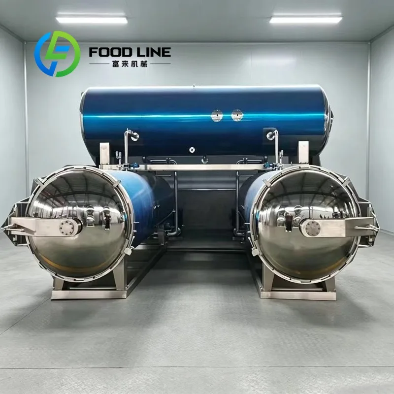 Autoclave Food Retort Sterilization Pot Adjustable Process Parameters Flexible Setting Fruit Juice Pouch Plant Factory Wholesale